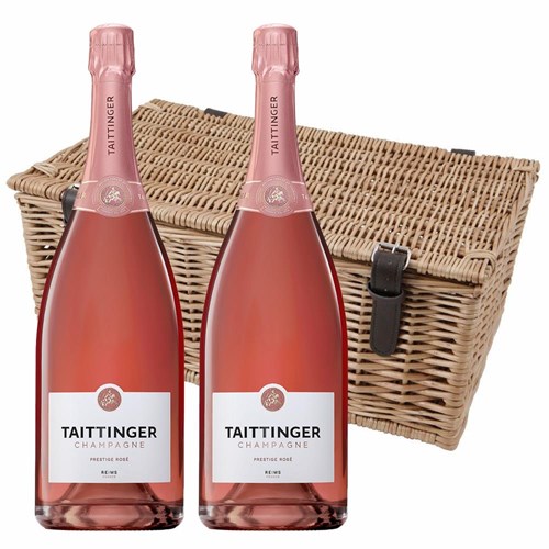 Magnum of Taittinger Rose Champagne 150cl Duo Magnum Hamper (2x150cl)